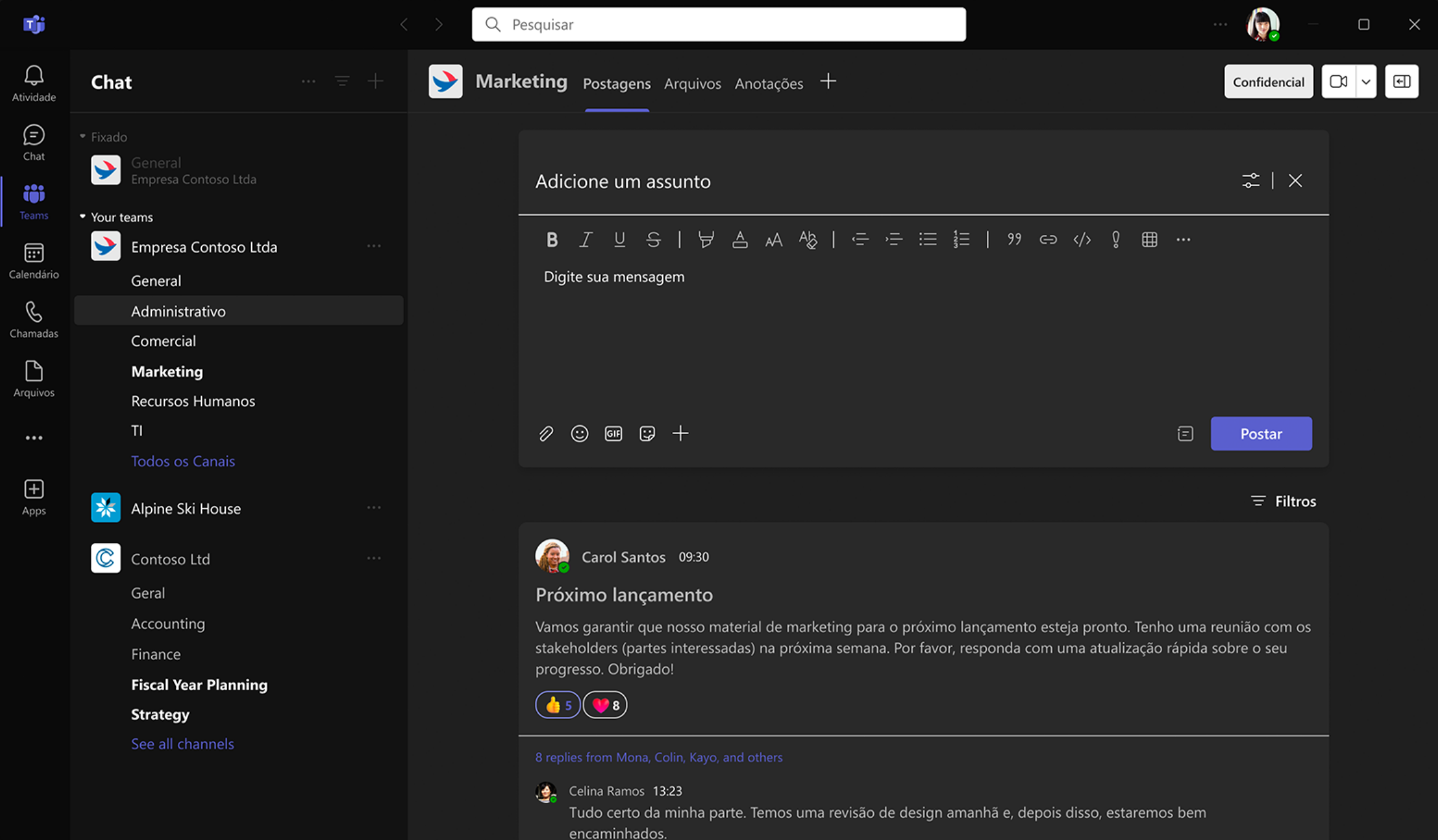 Painel Microsoft